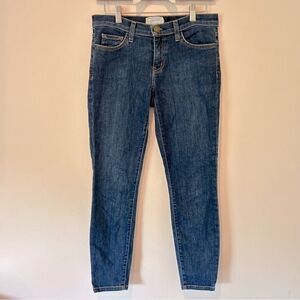 Current/Elliott The Stiletto Skinny Jeans Dark/Medium Blue Wash